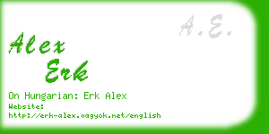 alex erk business card